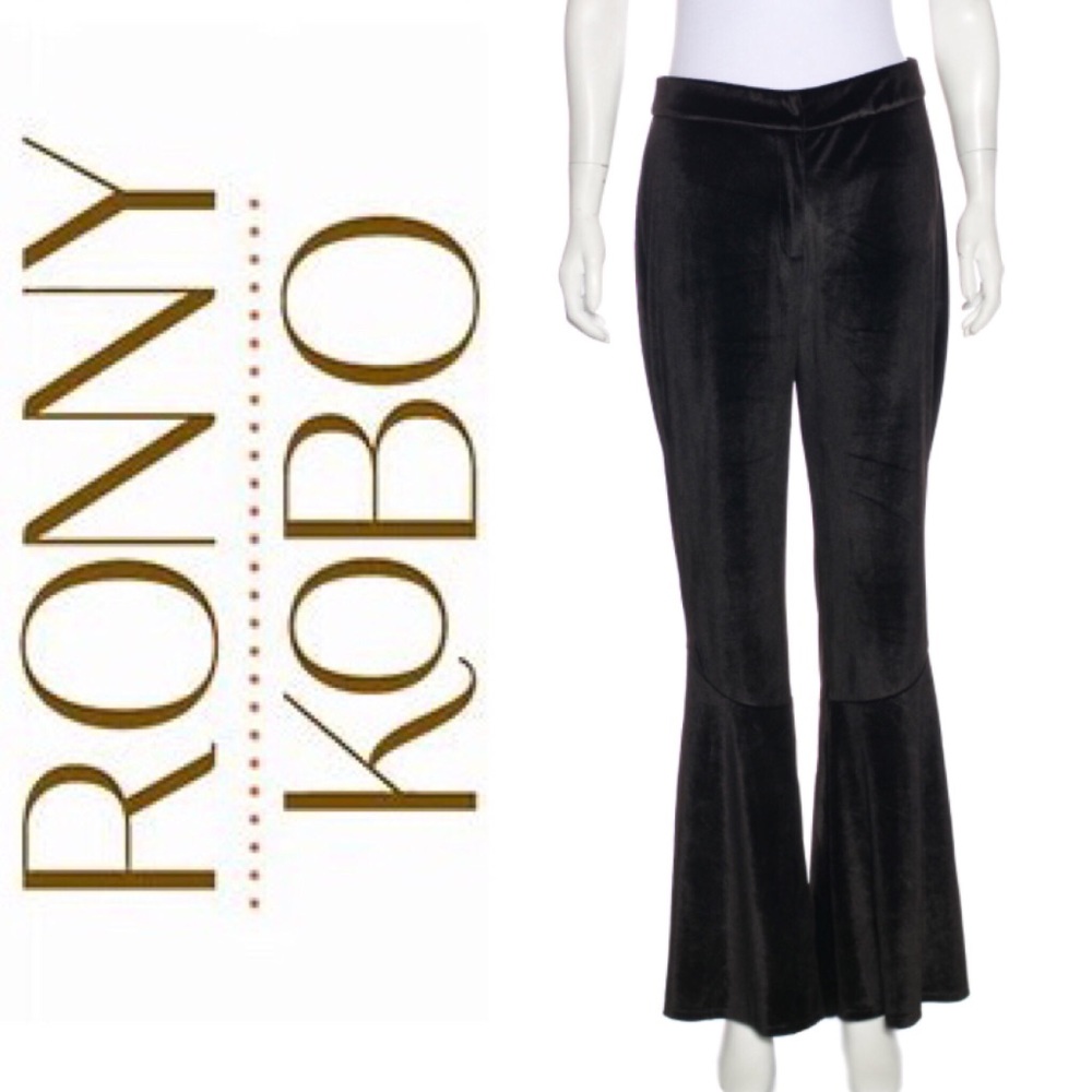 Torn by Ronny kobo velvet bell bottom pants